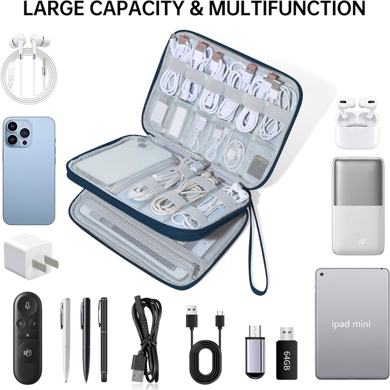 CILLA Electronics Organizer Travel, Travel Cord Organizer Case, Compact Electronics Accessories Bag for Cable, Cord, Charger, Phone - Image 5